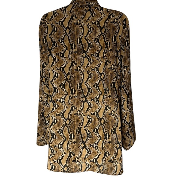 Brown and Black Snakeskin Cardigan lightweight jacket with Open Front - Picture 2 of 5